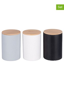 Villa d´Este Pojemniki "Circle" w kolorze jasnobrązowo-szaro-czarnym - 750 ml ze sklepu Limango Polska w kategorii Pojemniki kuchenne - zdjęcie 189380095