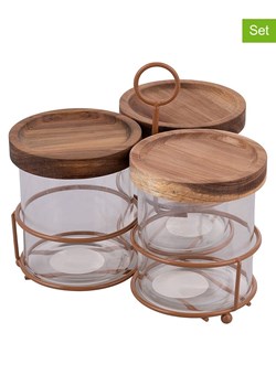 Villa d´Este 4-częściowy zestaw "Toni" w kolorze brązowym - 390 ml ze sklepu Limango Polska w kategorii Pojemniki kuchenne - zdjęcie 189380105