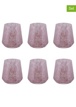 Villa d´Este Szklanki (6 szt.) "Candy" w kolorze jasnoróżowym - 410 ml ze sklepu Limango Polska w kategorii Naczynia - zdjęcie 189380146