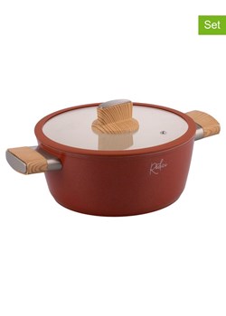 Villa d´Este 2-częściowy zestaw "Radici' w kolorze pomarańczowym - Ø 20 cm ze sklepu Limango Polska w kategorii Garnki - zdjęcie 189380268
