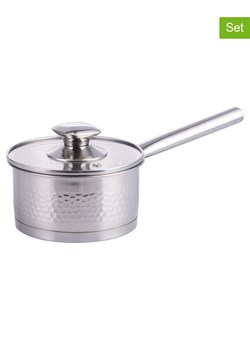 Villa d´Este 2-częściowy zestaw "Radici" w kolorze srebrnym - Ø 16 cm ze sklepu Limango Polska w kategorii Garnki - zdjęcie 189380298