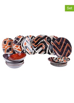 Villa d´Este 18-częściowy zestaw talerzy "Malindi" ze wzorem ze sklepu Limango Polska w kategorii Naczynia - zdjęcie 189380425