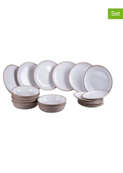 Villa d´Este 18-częściowy zestaw talerzy "Bistrot" w kolorze białym ze sklepu Limango Polska w kategorii Naczynia - zdjęcie 189380435