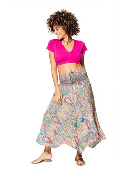 Aller Simplement Spódnica 2w1 w kolorze turkusowo-różowym ze sklepu Limango Polska w kategorii Spódnice - zdjęcie 189380638