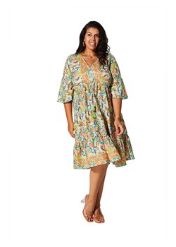 Aller Simplement Sukienka w kolorze miętowym ze wzorem ze sklepu Limango Polska w kategorii Sukienki - zdjęcie 189380725