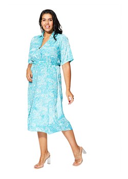 Aller Simplement Sukienka w kolorze turkusowo-białym ze sklepu Limango Polska w kategorii Sukienki - zdjęcie 189381066