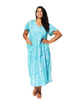 Aller Simplement Sukienka w kolorze turkusowo-białym ze sklepu Limango Polska w kategorii Sukienki - zdjęcie 189381068