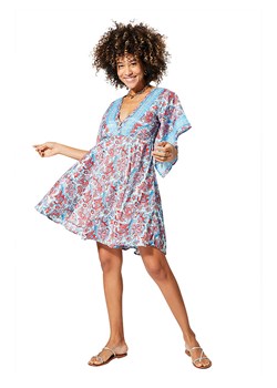 Aller Simplement Sukienka w kolorze błękitno-czerwonym ze sklepu Limango Polska w kategorii Sukienki - zdjęcie 189381148