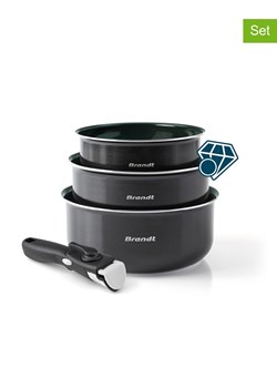 Brandt 4-częściowy zestaw w kolorze czarnym ze sklepu Limango Polska w kategorii Garnki - zdjęcie 189381719