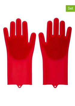 Edco Rękawice (2 szt.) w kolorze czerwonym do pielęgnacji - 32,6 x 15,5 cm ze sklepu Limango Polska w kategorii Dla zwierząt - zdjęcie 189382716