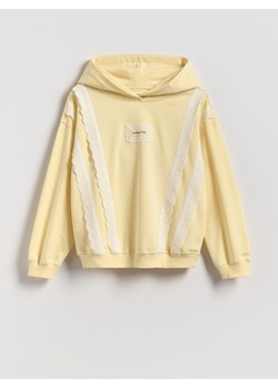 Reserved - Bluza z haftem - jasnożółty ze sklepu Reserved w kategorii Bluzy dziewczęce - zdjęcie 189383396