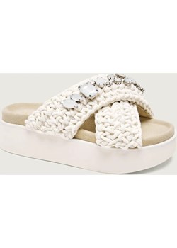 INUIKII Klapki WOVEN STONES | zamsz ze sklepu Gomez Fashion Store w kategorii Klapki damskie - zdjęcie 189383709