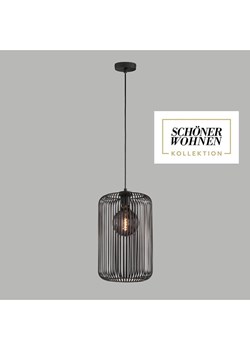 FH Lighting Lampa wisząca "Cage" w kolorze czarnym - wys. 150 x Ø 25 cm ze sklepu Limango Polska w kategorii Oświetlenie - zdjęcie 189384797