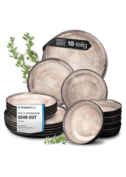 Moritz &amp; Moritz 18-częściowy zestaw "Vida" w kolorze beżowym ze sklepu Limango Polska w kategorii Naczynia - zdjęcie 189384809