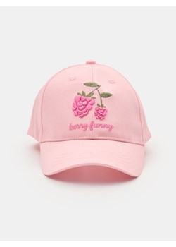 Sinsay - Bawełniana czapka z ozdobnym haftem - różowy ze sklepu Sinsay w kategorii Czapki dziecięce - zdjęcie 189385665
