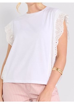 Sinsay - Bluzka z ozdobną koronką - kremowy ze sklepu Sinsay w kategorii Bluzki damskie - zdjęcie 189385677