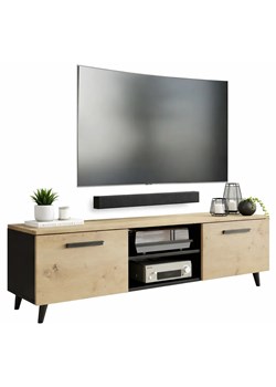 Skandynawska szafka RTV na nóżkach do salonu dąb artisan C0-P76 ze sklepu Edinos.pl w kategorii Szafki RTV - zdjęcie 189385725