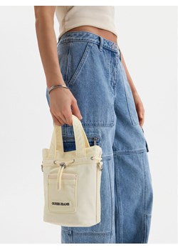 Torebka Guess Jeans CWBEO-GUESS-XC-006-09 Écru ze sklepu eobuwie.pl w kategorii Torebki worki - zdjęcie 189385777