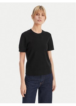 Calvin Klein T-Shirt LV147E303G Czarny Regular Fit ze sklepu MODIVO w kategorii Bluzki damskie - zdjęcie 189387326