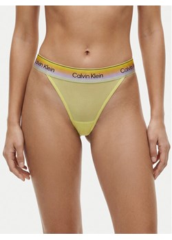 Calvin Klein Underwear Stringi LV00QF8856 Zielony ze sklepu MODIVO w kategorii Majtki damskie - zdjęcie 189387418
