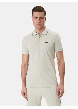 BOSS Polo Birdie Paule 50559365 Beżowy Slim Fit ze sklepu MODIVO w kategorii T-shirty męskie - zdjęcie 189387427