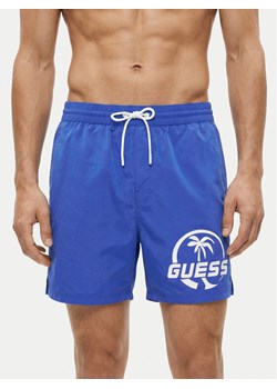 Guess Szorty kąpielowe F6GT01 WN162 Niebieski Regular Fit ze sklepu MODIVO w kategorii Kąpielówki - zdjęcie 189387466
