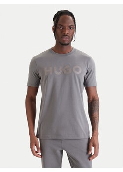 HUGO T-Shirt Dulivio 50467556 Szary Regular Fit ze sklepu MODIVO w kategorii T-shirty męskie - zdjęcie 189387517