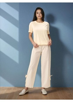 Sinsay - Bawełniana piżama dwuczęściowa - żółty ze sklepu Sinsay w kategorii Piżamy damskie - zdjęcie 189390568