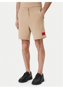 HUGO Szorty sportowe Diz222 50466196 Beżowy Regular Fit ze sklepu MODIVO w kategorii Spodenki męskie - zdjęcie 189390776