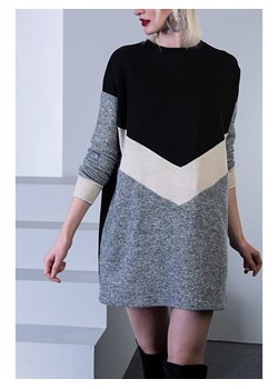 LA Angels Sukienka dzianinowa w kolorze czarno-szarym ze sklepu Limango Polska w kategorii Sukienki - zdjęcie 189391247