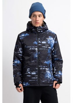 Kurtka z kapturem z kolorową grafiką na całości ocieplana, Rozmiar - 140, Kolor - Multikolor ze sklepu REPORTER w kategorii Kurtki chłopięce - zdjęcie 189391505