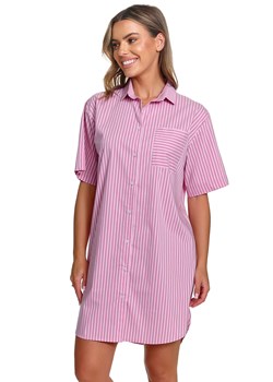 Doctor Nap TM.7427 koszula nocna rozpinana krótki rękaw miami pink ze sklepu kontri.pl w kategorii Koszule nocne - zdjęcie 189392136