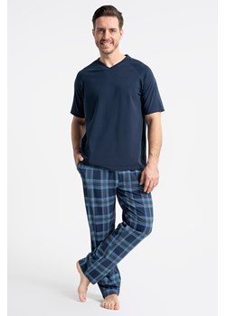 Moraj PDM4700-004 piżama męska spodnie w kratę navy ze sklepu kontri.pl w kategorii Bielizna wyszczuplająca - zdjęcie 189392206