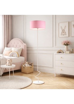 Designerska lampa stojąca do pokoju dziecięcego JERSEY z różowym abażurem 40 cm ze sklepu Lysne w kategorii Lampy dziecięce - zdjęcie 189392286