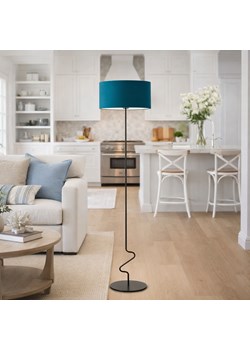 Designerska lampa podłogowa do salonu JERSEY w stylu hampton z morskim abażurem ze sklepu Lysne w kategorii Lampy podłogowe - zdjęcie 189392335
