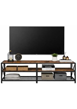 Loftowy stolik pod telewizor z półkami F1-R38 ze sklepu Edinos.pl w kategorii Szafki RTV - zdjęcie 189392558