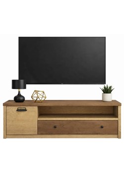 Loftowa szafka RTV dąb cremona + dąb lefkas L8-N02 ze sklepu Edinos.pl w kategorii Szafki RTV - zdjęcie 189392567