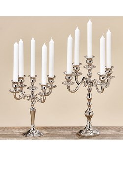 Boltze Świecznik "Varas" w kolorze srebrnym - wys. 26 cm ze sklepu Limango Polska w kategorii Świeczniki - zdjęcie 189393848