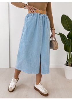 spódnica sztruksowa tibes błękitna one size ze sklepu UBRA w kategorii Spódnice - zdjęcie 189393955