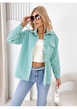 koszula sztruksowa boheme miętowa one size ze sklepu UBRA w kategorii Koszule damskie - zdjęcie 189394155