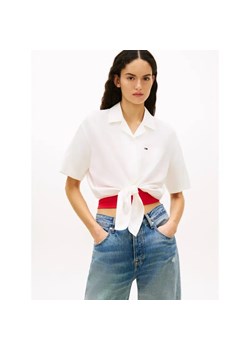 Tommy Jeans Lniana koszula | Cropped Fit ze sklepu Gomez Fashion Store w kategorii Koszule damskie - zdjęcie 189395285