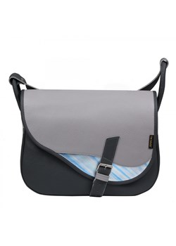 -popielata  torebka damska skórzana listonoszka na ramię  Freshman ze sklepu Słoń Torbalski w kategorii Listonoszki - zdjęcie 189395728