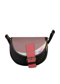 -czarno fioletowa damska torebka listonoszka skórzana Freshman Mini ze sklepu Słoń Torbalski w kategorii Listonoszki - zdjęcie 189395746