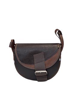 -brązowa torebka damska skórzana Freshman Mini na ramię listonoszka ze sklepu Słoń Torbalski w kategorii Listonoszki - zdjęcie 189395758