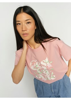 MOS MOSH Koszulka damska - MMFlowish Kobiety wiskoza brudny róż nadruk ze sklepu vangraaf w kategorii Bluzki damskie - zdjęcie 189395948