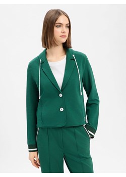 Marc Cain Damska bluza dresowa Kobiety Bawełna jodłowy jednolity ze sklepu vangraaf w kategorii Marynarki damskie - zdjęcie 189395956