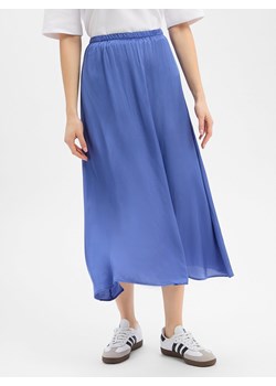 american vintage Damska spódnica midi - Bovalow Kobiety wiskoza (100%) indygo jednolity ze sklepu vangraaf w kategorii Spódnice - zdjęcie 189395989