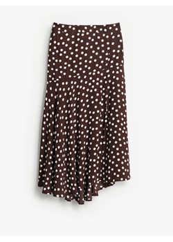 Mohito - Brązowa spódnica midi w grochy - ciemnobrązowy ze sklepu Mohito w kategorii Spódnice - zdjęcie 189397719