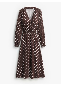Mohito - Kopertowa sukienka midi - kasztanowy ze sklepu Mohito w kategorii Sukienki - zdjęcie 189397757