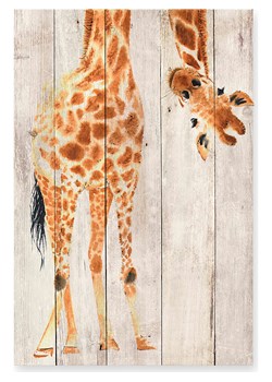 little nice things Druk "Giraffe" na drewnie - 40 x 60 cm ze sklepu Limango Polska w kategorii Obrazy - zdjęcie 189399677
